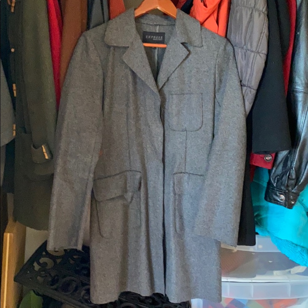 Express gray unlined light jacket